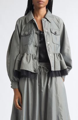 Cinq à Sept Cinq à Sept Margot Ruffle Hem Jacket