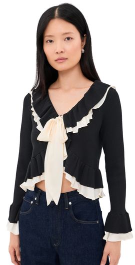 Cinq à Sept Cinq à Sept Melinda Cardigan Black/Gardenia