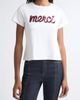 Cinq à Sept Cinq à Sept Merci Ruffle Shrunken Graphic Tee - 1