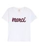 Cinq à Sept Cinq à Sept Merci Ruffle Shrunken Graphic Tee - 5