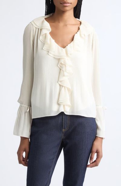 Cinq à Sept Cinq à Sept Nixen Pleated Ruffle Top