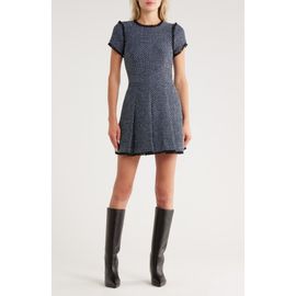 Cinq à Sept Cinq à Sept Nova Short Sleeve Metallic Tweed Dress