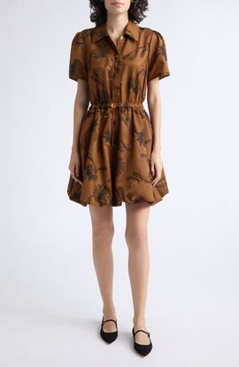 Cinq à Sept Cinq à Sept Ophelie Paisley Embroidered Bubble Hem Minidress