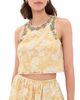 Cinq à Sept Cinq à Sept Organza Jacquard Barbara Top Ochre Muse/White - 1