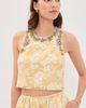 Cinq à Sept Cinq à Sept Organza Jacquard Barbara Top Ochre Muse/White - 2