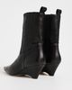 Cinq à Sept Cinq à Sept Parker Curved Wedge Leather Chelsea Boots Black - 4