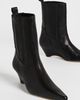 Cinq à Sept Cinq à Sept Parker Curved Wedge Leather Chelsea Boots Black - 5