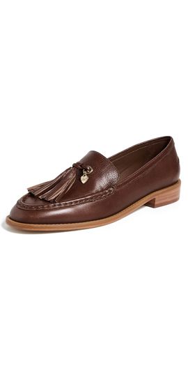 Cinq à Sept Cinq à Sept Remi Leather Tassel Loafers Dark Sepia