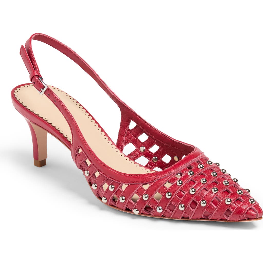 Cinq à Sept Cinq à Sept Rena Cage Studded Slingback Pointed Toe Pump