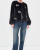 Cinq à Sept Cinq à Sept Rhinestone Bow Faux Mink Benson Coat Black - 5