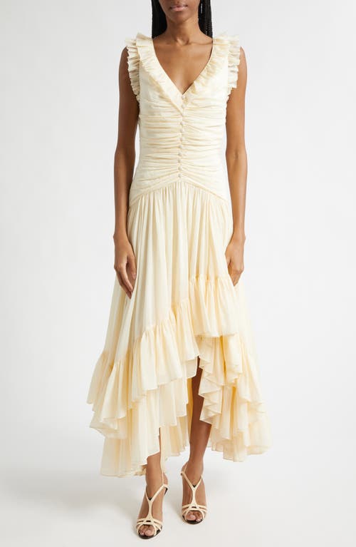 Cinq à Sept Cinq à Sept Rosalba High-Low Cotton & Silk Cocktail Dress