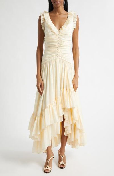 Cinq à Sept Cinq à Sept Rosalba High-Low Cotton & Silk Cocktail Dress