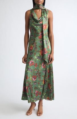 Cinq à Sept Cinq à Sept Rosmira Cowl Neck Midi Dress