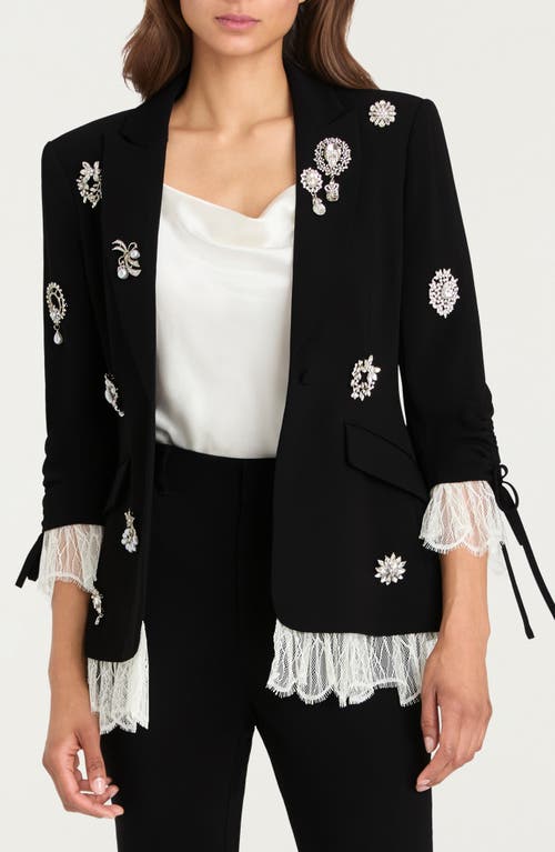 Cinq à Sept Cinq à Sept Roxie Crystal Brooch Blazer