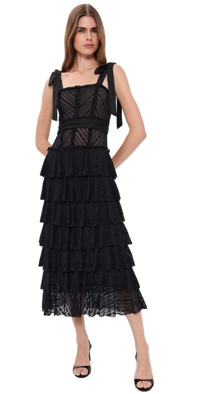 Cinq à Sept Cinq à Sept Sabrina Lace Nini Dress Black