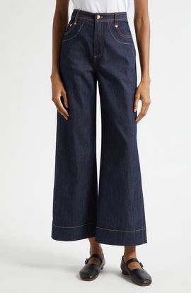 Cinq à Sept Cinq à Sept Sallie High Waist Ankle Wide Leg Jeans