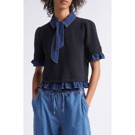 Cinq à Sept Cinq à Sept Shelly Denim Trim Sweater