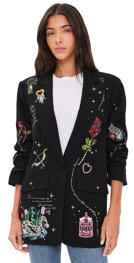 Cinq à Sept Cinq à Sept Starry Scribbles Kelsa Blazer Black/Multi