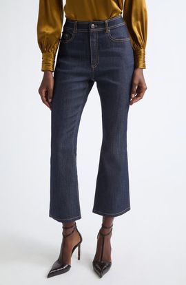 Cinq à Sept Cinq à Sept Stevie High Waist Cropped Flare Jeans