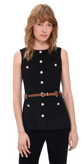 Cinq à Sept Cinq à Sept Sunflare Belt Kole Vest Black/Champagne