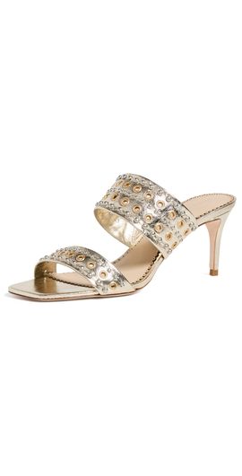 Cinq à Sept Cinq à Sept Sutton Mixed Hardware Metallic Sandals Light Gold