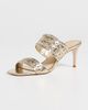 Cinq à Sept Cinq à Sept Sutton Mixed Hardware Metallic Sandals Light Gold - 2