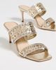 Cinq à Sept Cinq à Sept Sutton Mixed Hardware Metallic Sandals Light Gold - 5