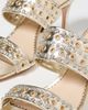 Cinq à Sept Cinq à Sept Sutton Mixed Hardware Metallic Sandals Light Gold - 6