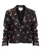 Cinq à Sept Cinq à Sept Tossed Roses Le Petit Faux Leather Blazer - 3
