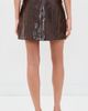 Cinq à Sept Cinq à Sept Tumbled Faux Leather Radley Skirt Ground Coffee - 3