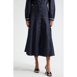 Cinq à Sept Cinq à Sept Veena A-Line Denim Skirt
