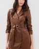 Cinq à Sept Cinq à Sept Vegan Leather Jenessa Dress Espresso - 2