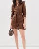 Cinq à Sept Cinq à Sept Vegan Leather Jenessa Dress Espresso - 5