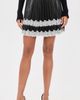 Cinq à Sept Cinq à Sept Vegan Leather Laney Skirt Black/Ivory - 2