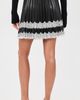 Cinq à Sept Cinq à Sept Vegan Leather Laney Skirt Black/Ivory - 3