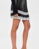 Cinq à Sept Cinq à Sept Vegan Leather Laney Skirt Black/Ivory - 4
