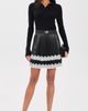 Cinq à Sept Cinq à Sept Vegan Leather Laney Skirt Black/Ivory - 5