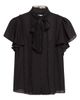 Cinq à Sept Cinq à Sept Virelle Lace Trim Tie Neck Top - 5