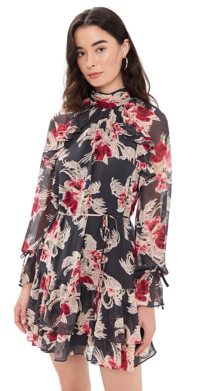 Cinq à Sept Cinq à Sept Wilted Poppy Sylviane Dress Obsidian Multi