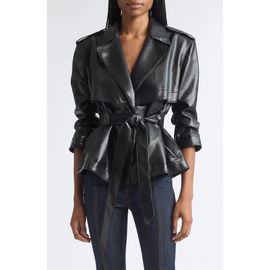 Cinq à Sept Cinq à Sept Yates Faux Leather Short Trench Jacket