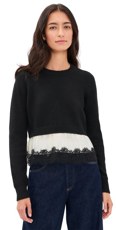 Cinq à Sept Cinq à Sept Zyla Pullover Black/Ivory/Black