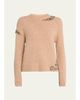 Cinq à Sept Crystal Lace Crewneck Sweater - 1
