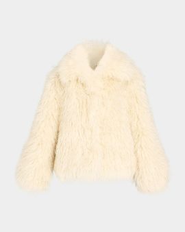 Cinq à Sept Curly Faux Fur Jacket