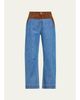Cinq à Sept Dillon Suede Waist Jeans - 1