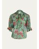 Cinq à Sept Fresco Floral Tie-Neck Blouse - 1