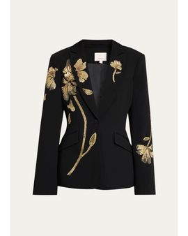 Cinq à Sept Gilded Peony Tailored Blazer