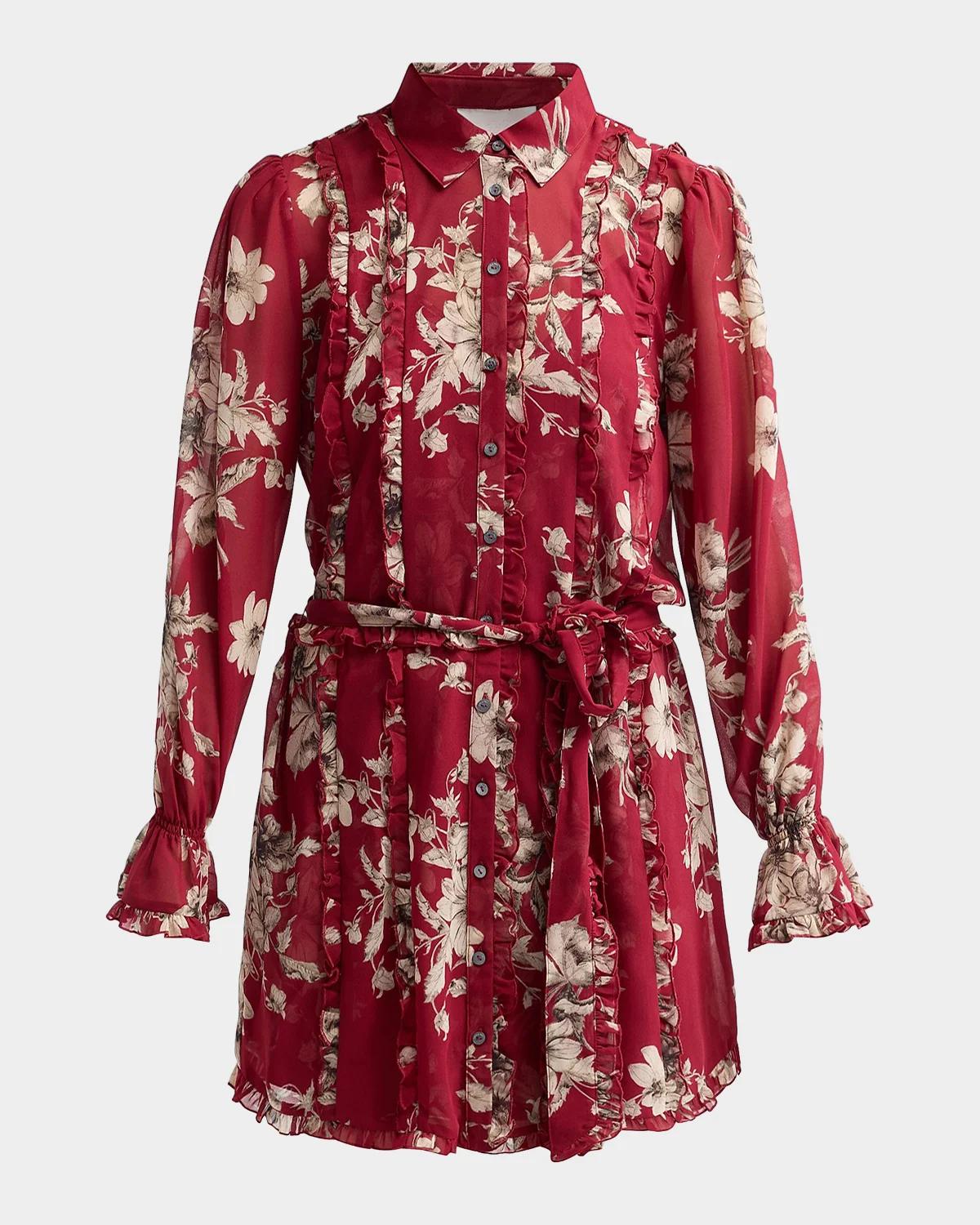 Cinq à Sept Handsketched Floral Estelle Mini Dress