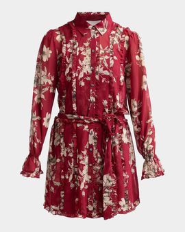 Cinq à Sept Handsketched Floral Estelle Mini Dress