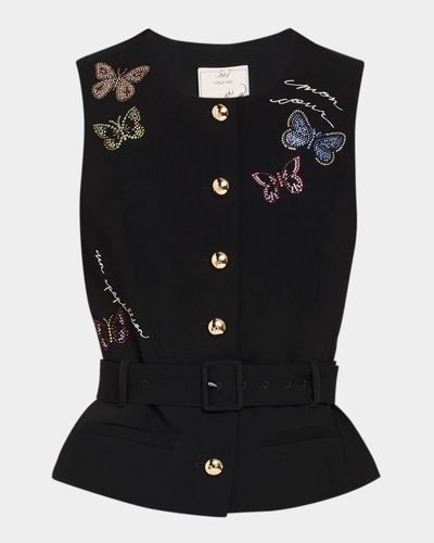 Cinq à Sept Heatset Butterfly Belted Waistcoat
