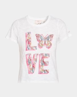 Cinq à Sept Heatset Butterfly Cotton T-Shirt